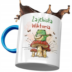 Kubek Błękitny Dla Wiktorii Koleżanki na Prezent