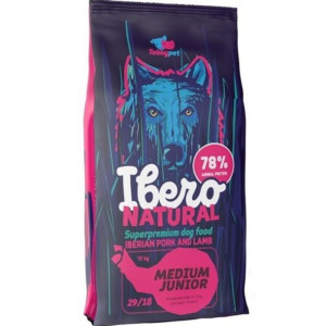 Ibero Natural Junior Medium Pork and Lamb 12kg