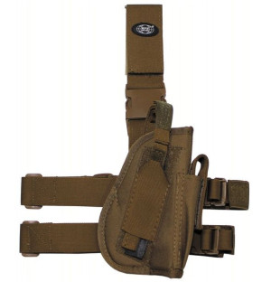 Kabura na pistolet na udo coyote tan prawa