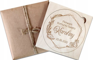 Zaproszenie na Komunię świętą Komunijne z Koperta