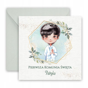 Zaproszenia Zaproszenie NA KOMUNIĘ ŚWIĘTĄ koperta