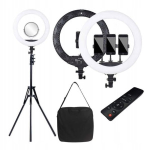 Lampa pierścieniowa RING LED Duża 45cm Statyw 200W