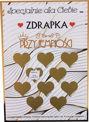,ZDRAPKA Kupony przyjemnośći ZDRAPKI prezent dzien chłopaka