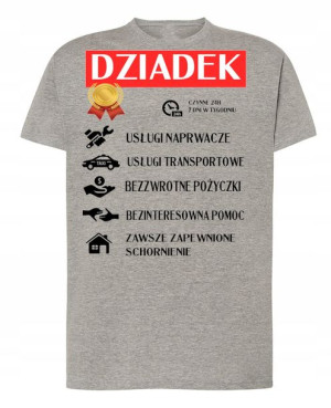 Dzień Dziadka Prezent T-shirt Koszulka r.3XL