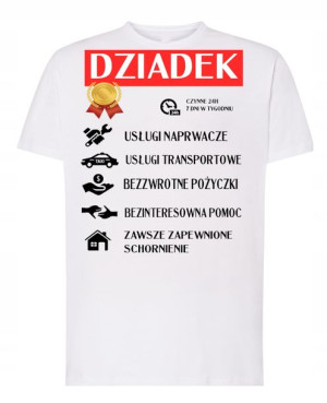 Dzień Dziadka Prezent T-shirt Koszulka r.L