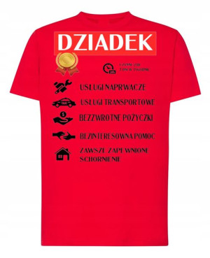 Dzień Dziadka Prezent T-shirt Koszulka r.M