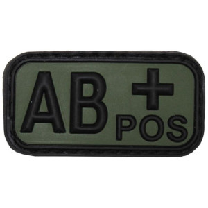 Naszywka Marker naszywka grupy krwi AB POS"3D