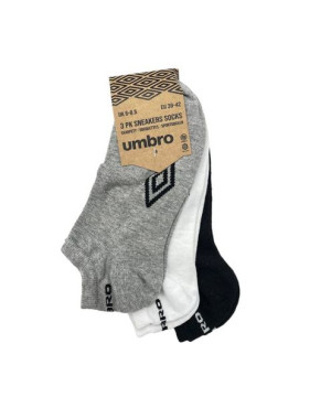 UMBRO Skarpety przed kostkę 3-pak kolorowe 39-42
