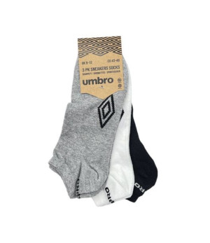 UMBRO Skarpety za kostke 3-pak kolorowe 39-42