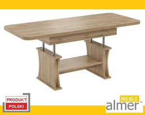 Ławostół L03 rozkładany do 160cm dąb craft złoty