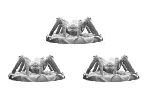 Zestaw 3 Szarych Figurek Rpg - Seria Potwory - Pająk - 25 Mm