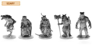 Likantropy - Zestaw 5 Szarych Figurek Na Kampanię Rpg 25 Mm