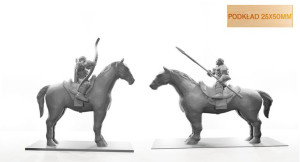 Zestaw 2 Figurek Rpg Z Podkładem - Seria Potwory - Ork Na Koniu 25X50 Mm