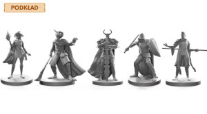 Wyrzutki - Zestaw 5 Figurek Z Podkładem Na Kampanię Rpg 25 Mm