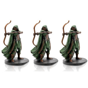 Zestaw 3 Pomalowanych Figurek Rpg - Seria Humanoidy - Łowca Człowiek 25 Mm