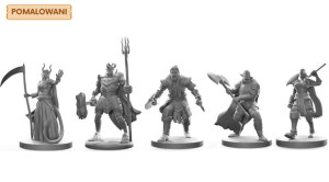 Potężni Wojownicy - Zestaw 5 Pomalowanych Figurek Na Kampanię Rpg 25 Mm