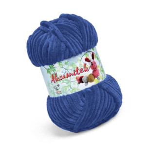 Włóczka Opus Aksamitek - 233 Jasny Granatowy - pluszowa 50gr/60mt