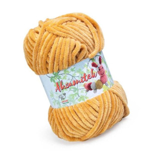 Włóczka Opus Aksamitek - 203 Miodowy - pluszowa 50gr/60mt