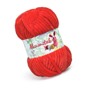 Włóczka Opus Aksamitek - 41 Czerwony - pluszowa 50gr/60mt