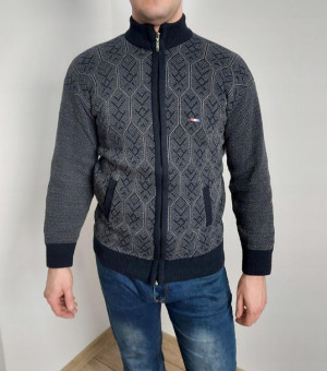 Wygodny Klasyczny Męski Sweter Rozpinany Na Zamek