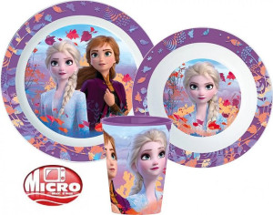 KRAINA LODU Zestaw Obiadowy DZIECIĘCY  FROZEN 3w1