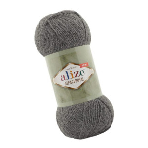 Włóczka Alize Alpaca Royal New - 196 Ciemny Popielaty (Alpaka + Wełna)
