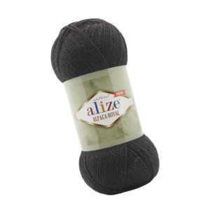 Włóczka Alize Alpaca Royal New - 60 Czarny (Alpaka + Wełna)