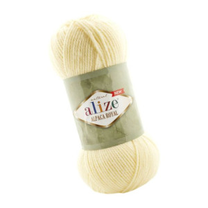 Włóczka Alize Alpaca Royal New - 01 Kremowy (Alpaka + Wełna)