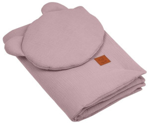 Komplet muślinowy TEDDY BRUDNY RÓŻ