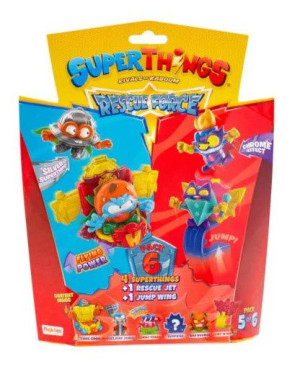 SUPERTHINGS 4 Figurki + 2 Pojazdy RESCUE FORCE s10 Pack5of6 MAGIC BOX