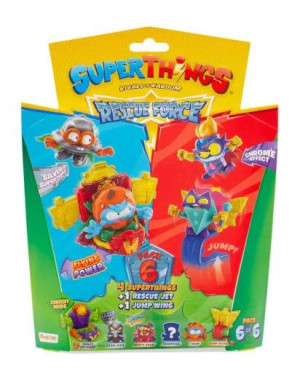 SUPERTHINGS 4 Figurki + 2 Pojazdy RESCUE FORCE s10 Pack6of6 MAGIC BOX