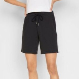 Bonprix Czarne Spodenki Sportowe Szorty Z Lampasami Troczki 48-50 939458