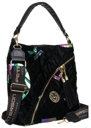 Pikowany shopper damski z tkaniny — Peterson