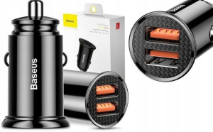 Baseus Ładowarka Samochodowa 2x Usb 5a Qc3.0 30w