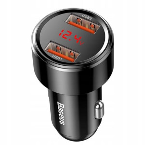 Baseus Szybka ładowarka samochodowa 2xUSB QC3.0 6A