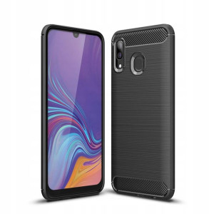 Etui Pancerne Karbon Do Samsung Galaxy A40 + Szkło