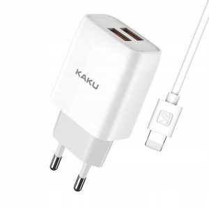 Szybka Ładowarka Sieciowa 2,4A 2xUSB +Kabel iPhone