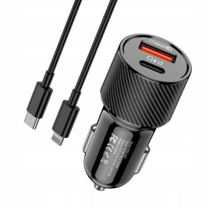 Ładowarka Samochodowa USB USB-C KABEL PD IPHONE