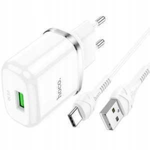 Hoco Ładowarka Sieciowa - 18w 1x Usb + Kabel Typ C