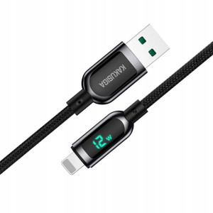 Kabel Usb Do Iphone Z Miernikiem Prądu 5a 12w Qc