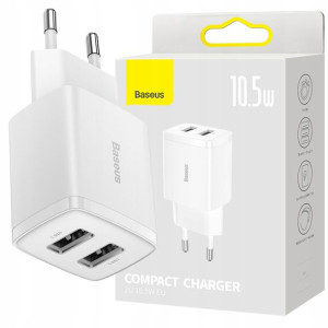 Baseus Ładowarka Sieciowa Mocna 2x Usb 10.5w 2a