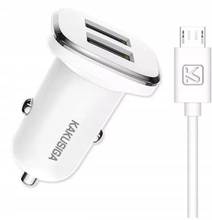 Ładowarka Samochodowa 2-usb 2w1 + Kabel Micro Usb