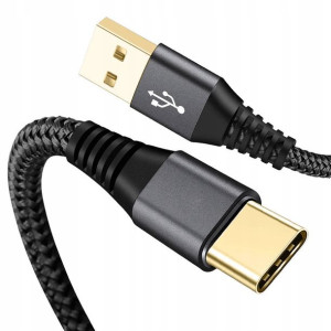 PRZEWÓD KABEL USB TYP-C / 2 m / wzmocniony Kevlar