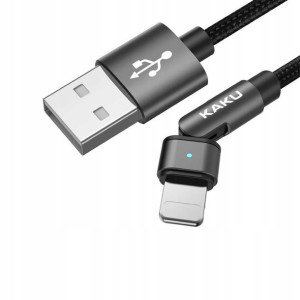 Kabel USB - LIGHTNING DO IPHONE 180° Kątowy 3A 1m