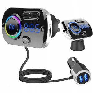 TRANSMITER FM Bluetooth + Zestaw Głośnomówiący