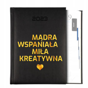 KALENDARZ Terminarz 2023 GOLD Złote WZORY Prezent