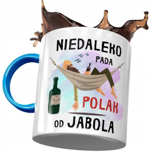 Kubek Błękitny Śmieszny Niedaleko Pada Polak