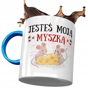 Kubek Błękitny z Myszą Myszką Słodki na Prezent