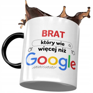 Kubek Czarny Brata Który Wie Więcej Niż Google