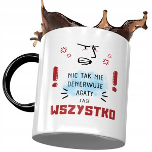 Kubek Czarny Dla Agaty Agi Koleżanki Na Prezent
